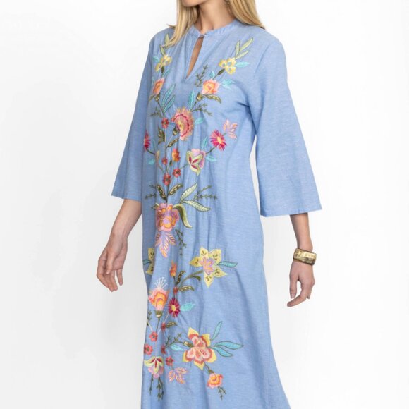 Johnny Was Camellia Mandarin Collar Dress - Picture 1 of 10